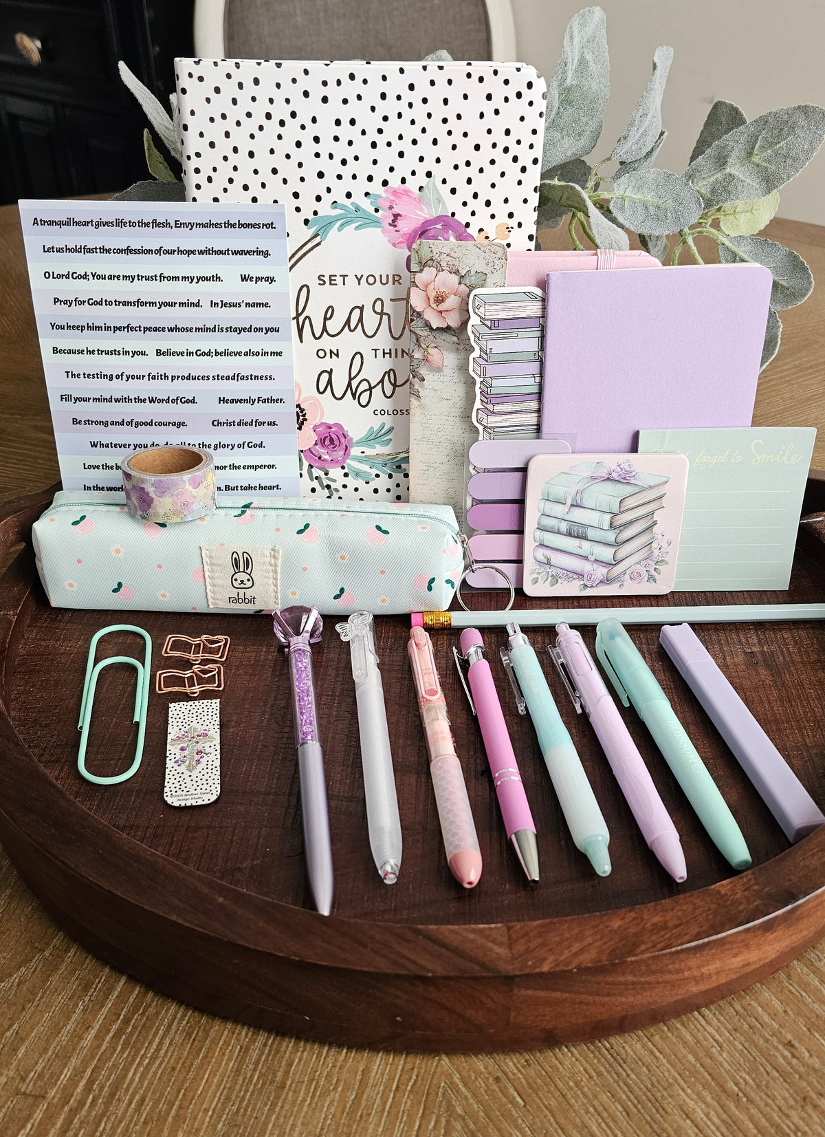 💜 Hearts Above Christian Stationery Gift Set