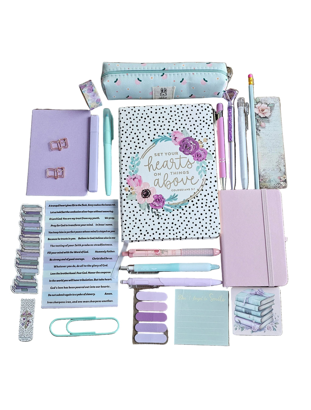 💜 Hearts Above Christian Stationery Gift Set