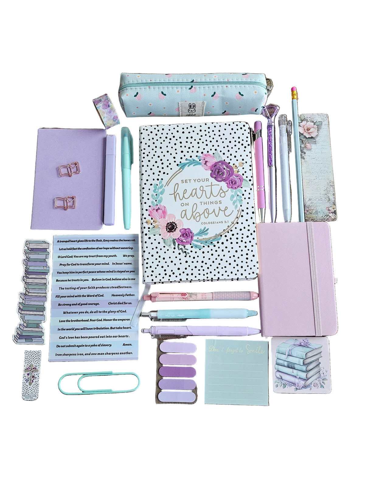 💜 Hearts Above Christian Stationery Gift Set