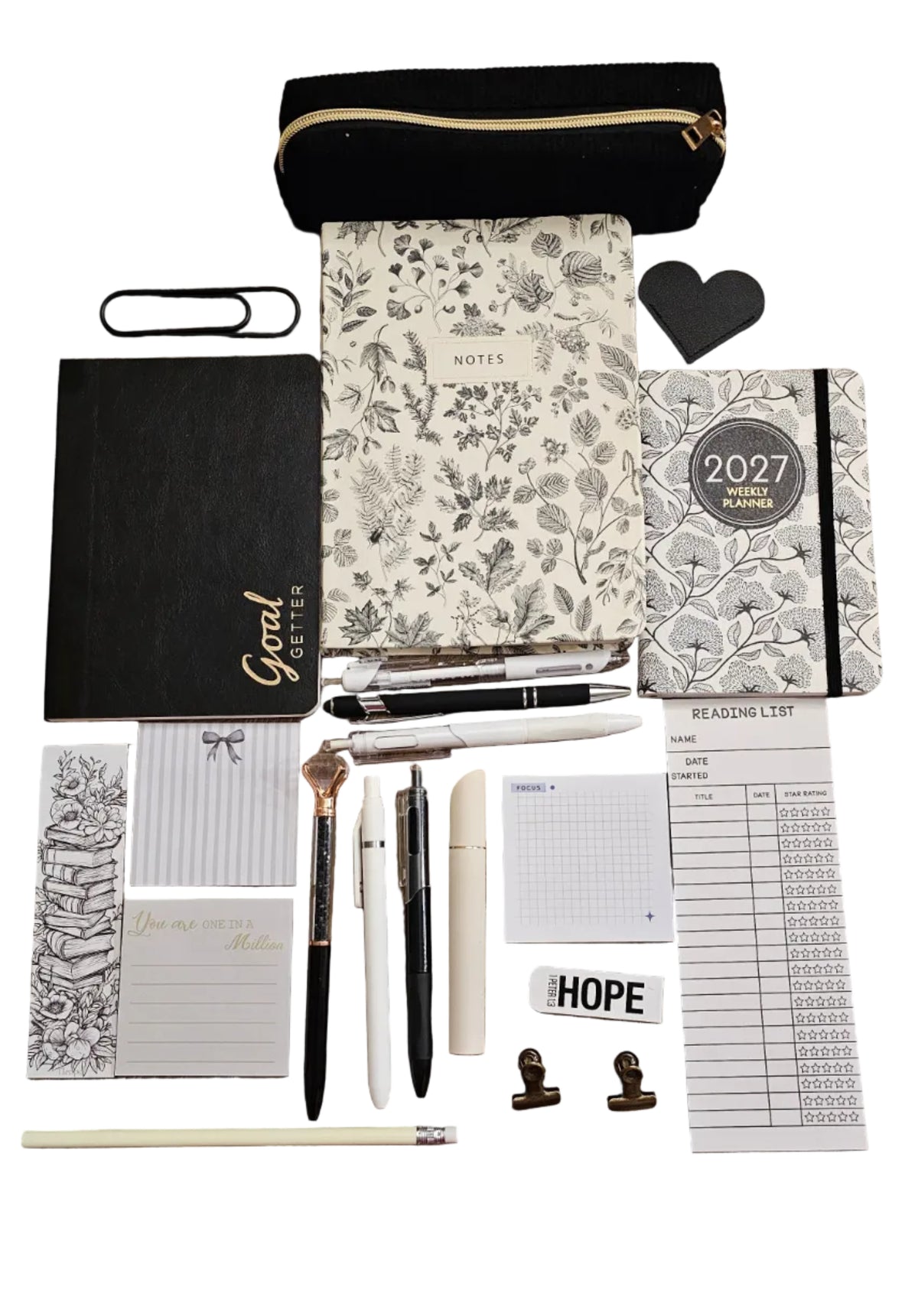 Black & White Elegance Stationery Gift Set