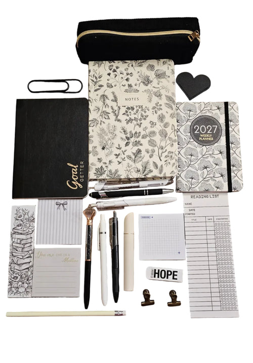 Black & White Elegance Stationery Gift Set