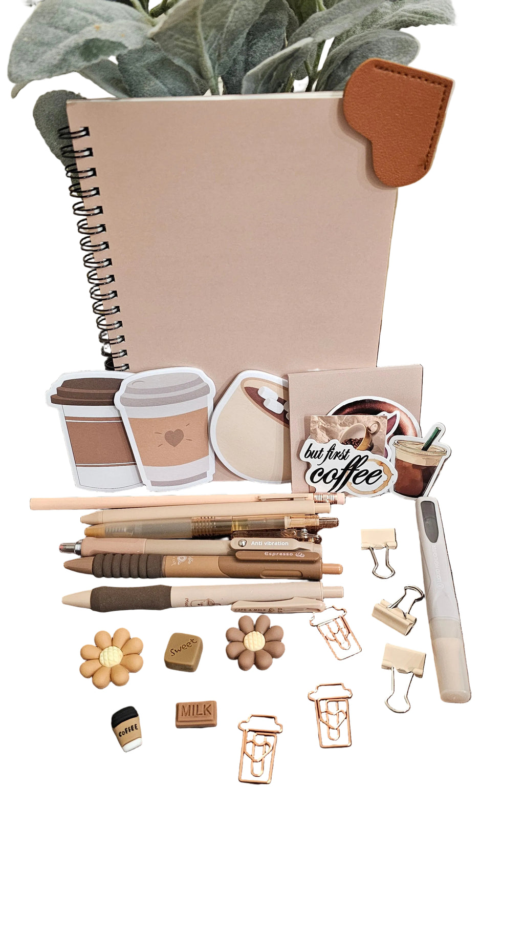 Coffee Lover Stationery Gift Set – Cozy Journal & Planner Bundle