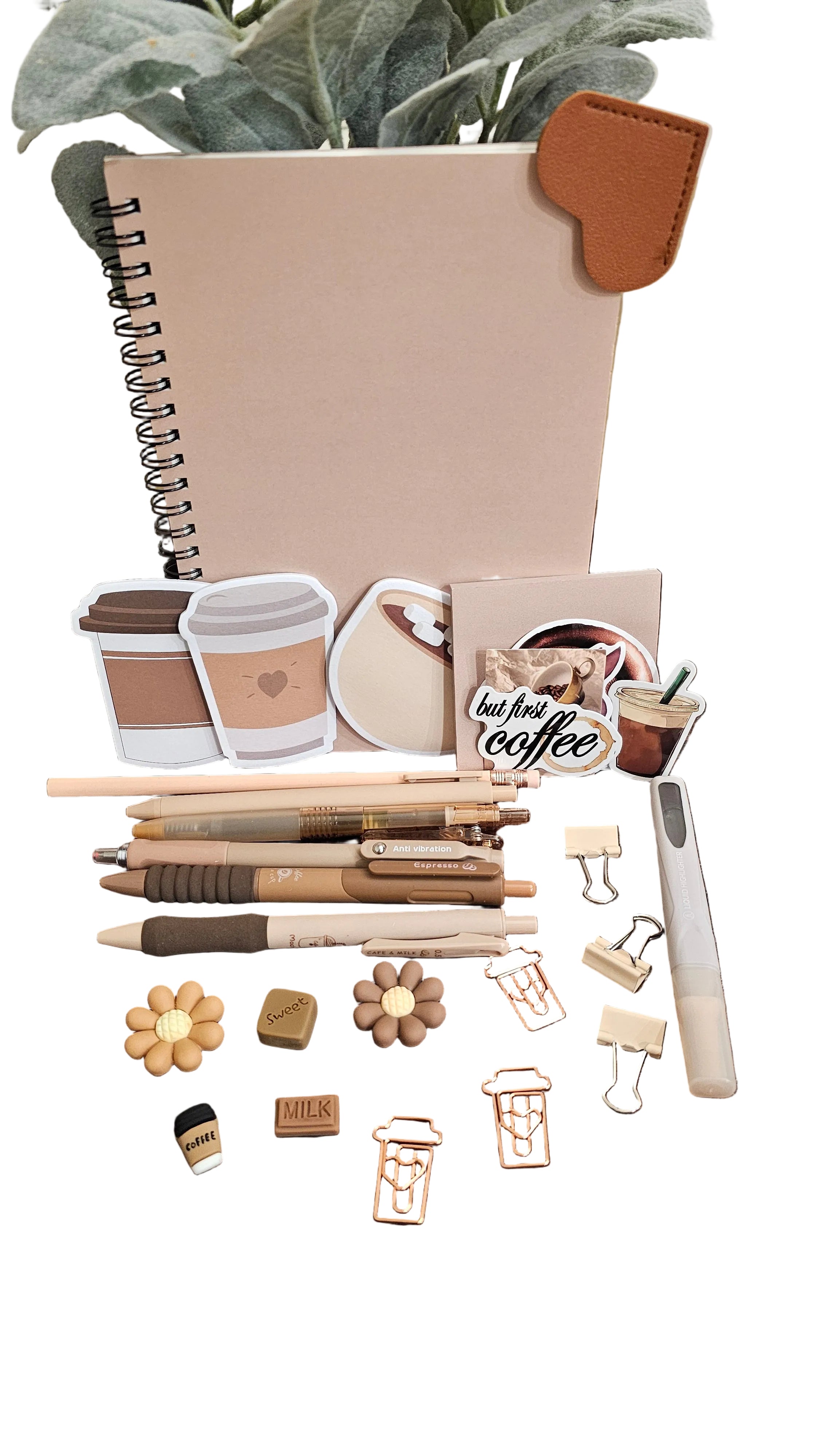 Coffee Lover Stationery Gift Set – Cozy Journal & Planner Bundle