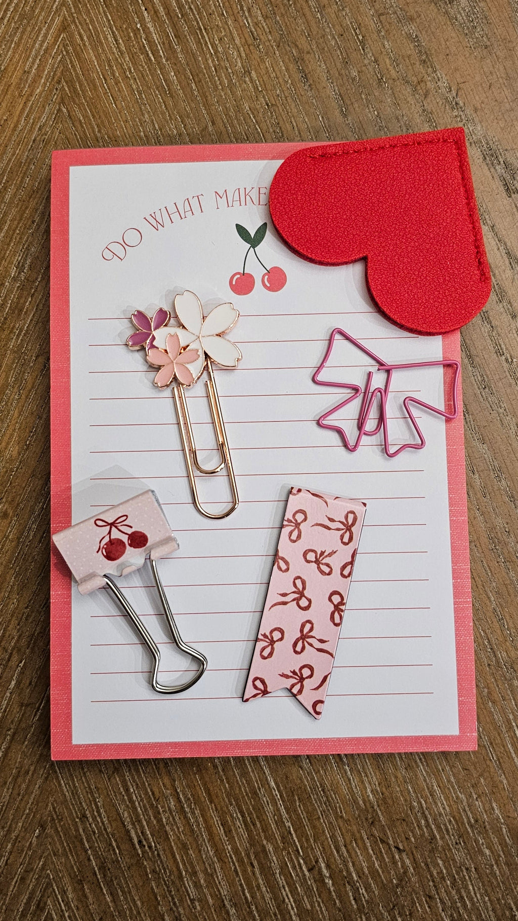 Cherry Bow Stationery Gift Set