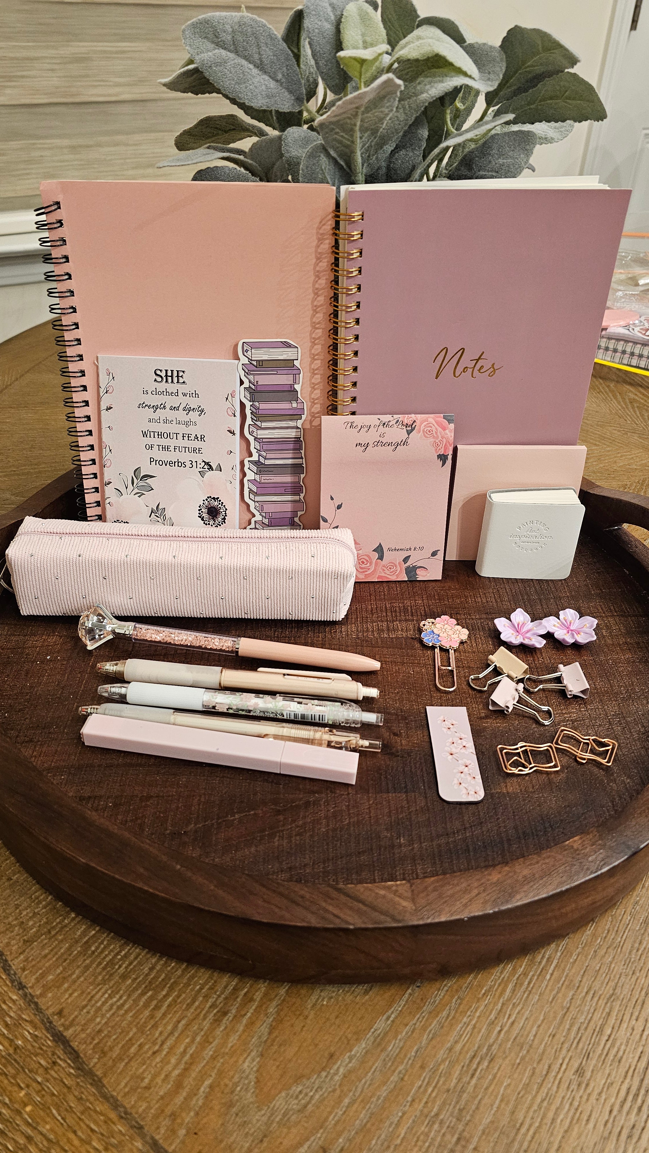 Blush Pink and Pastel Purple  Stationery Gift Set