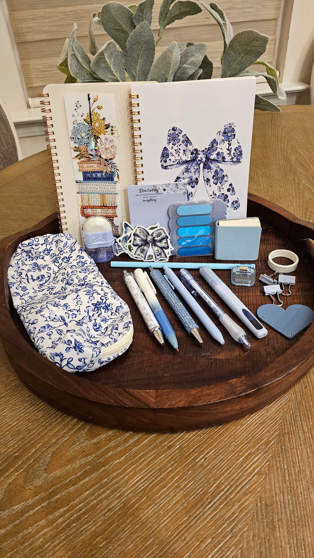 Blue Floral Stationery Gift Set