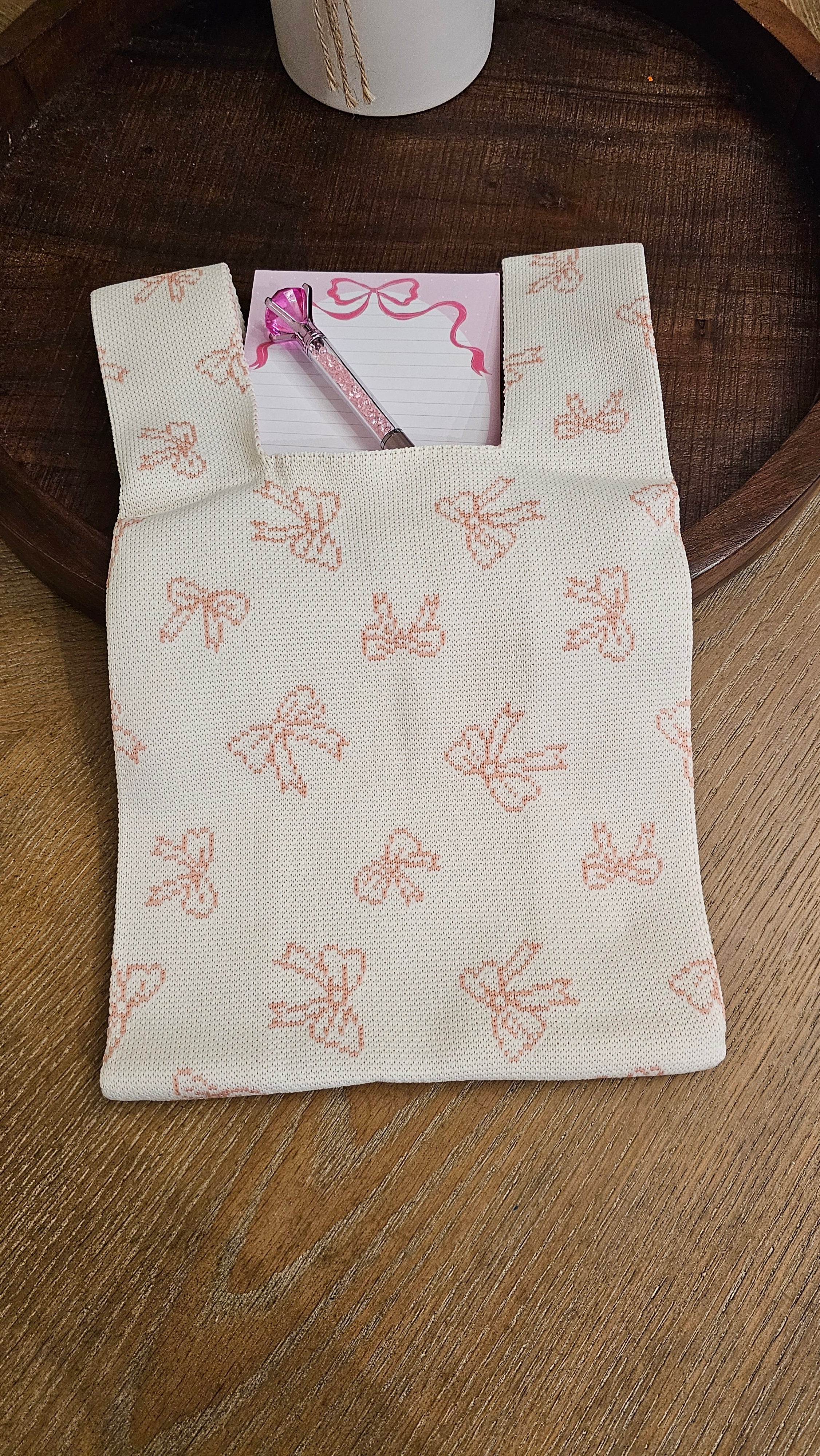 Pink Bow Stationery Gift Set.