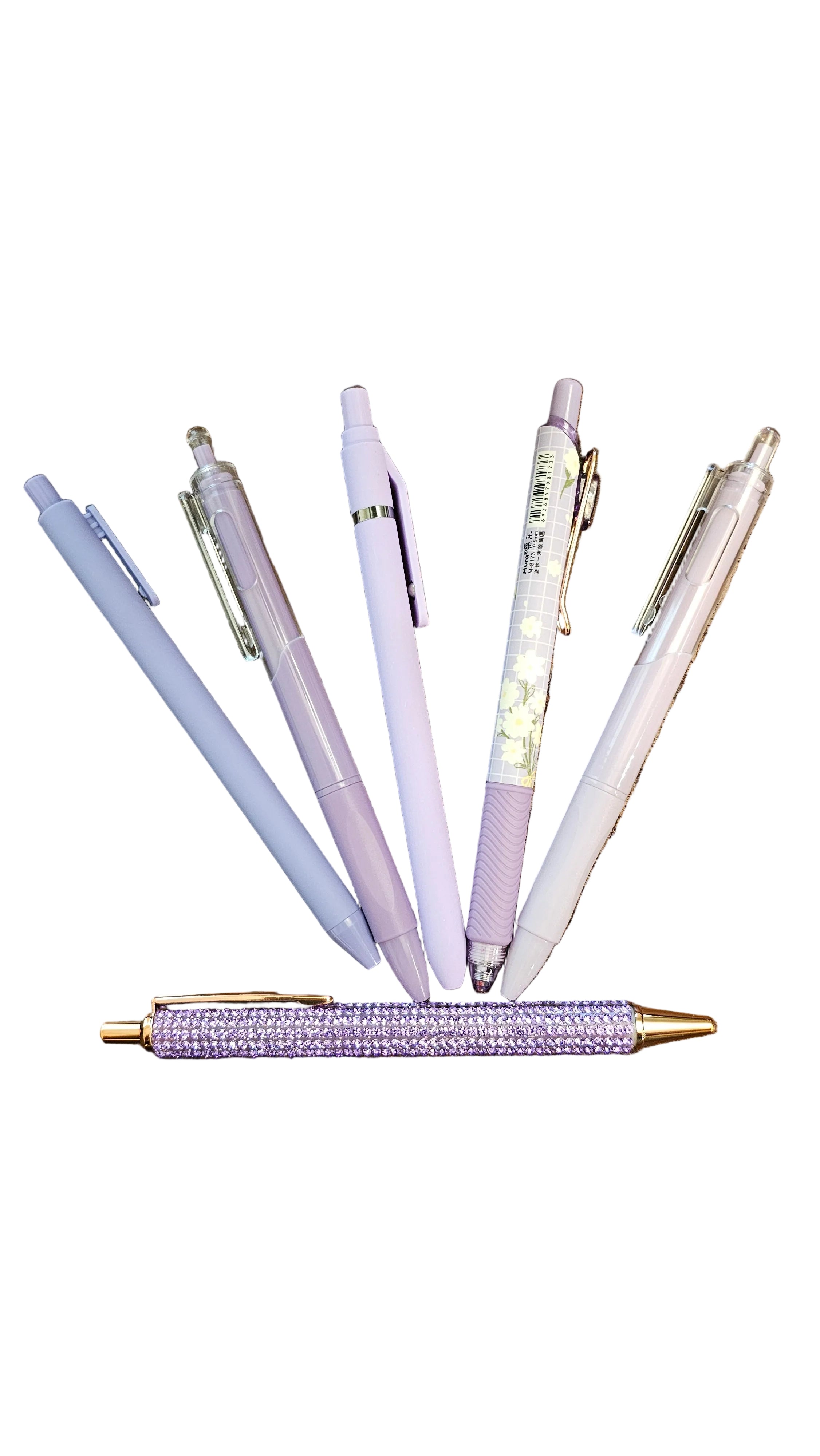 Purple Pastel Pen Bundle – Set of 6