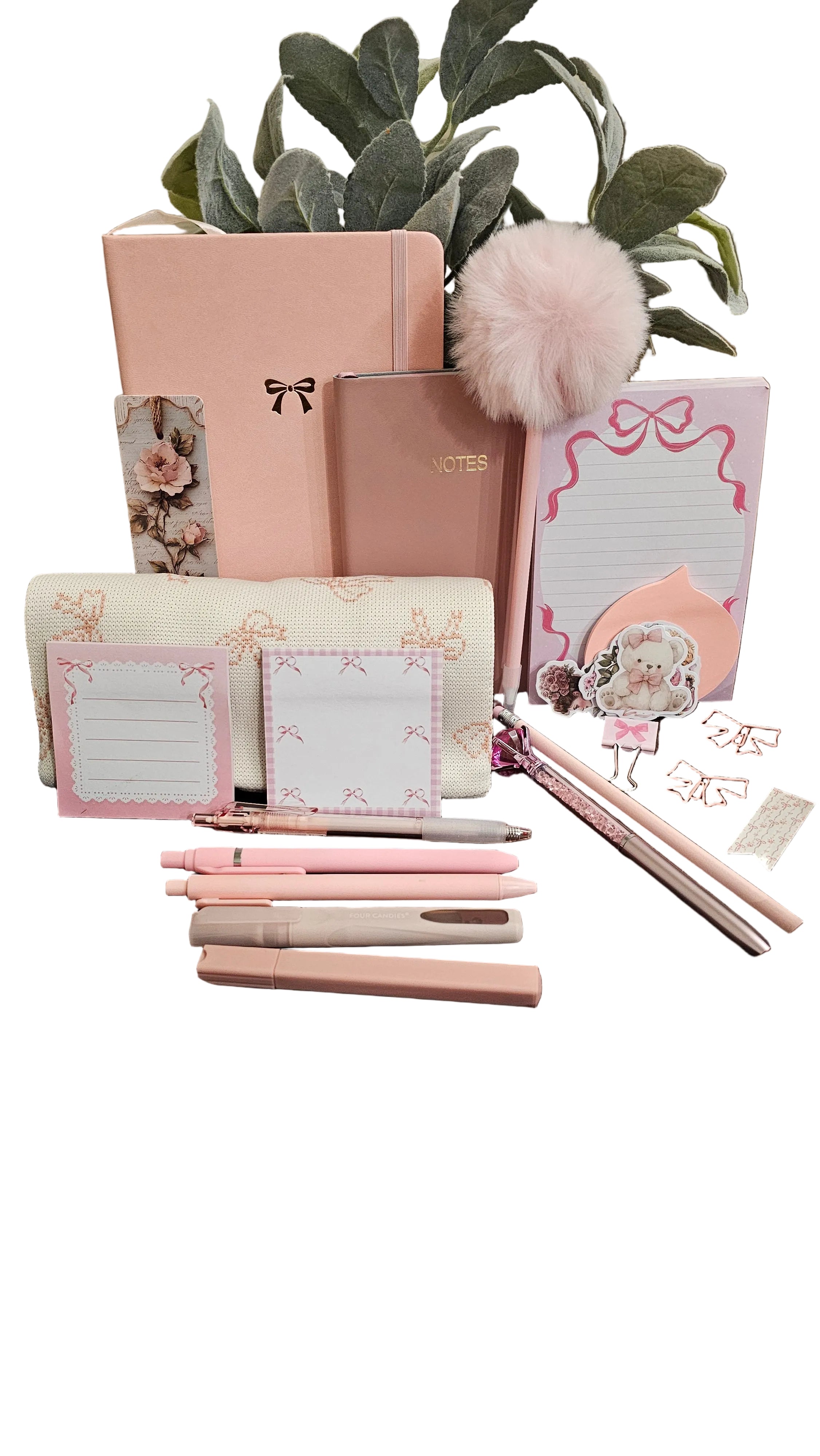 Pink Bow Stationery Gift Set.
