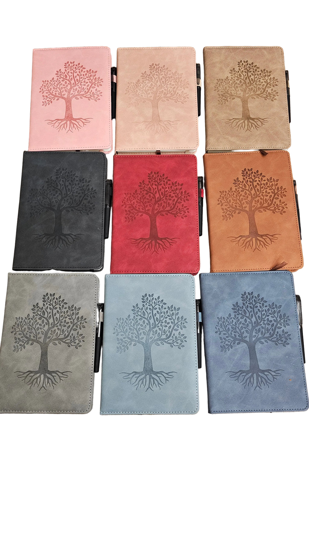 Tree of Life Leather Journal with Pen – Lined Notebook
