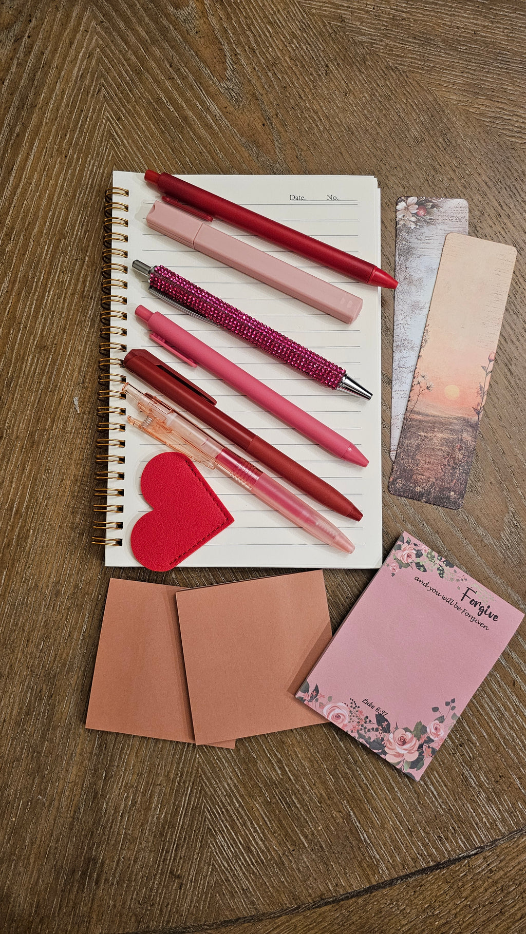 Crimson Bloom Stationery Gift Set