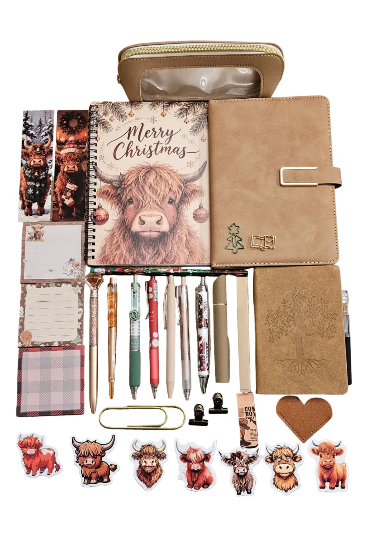 The Golden Highland Christmas Premium Stationery Gift Set