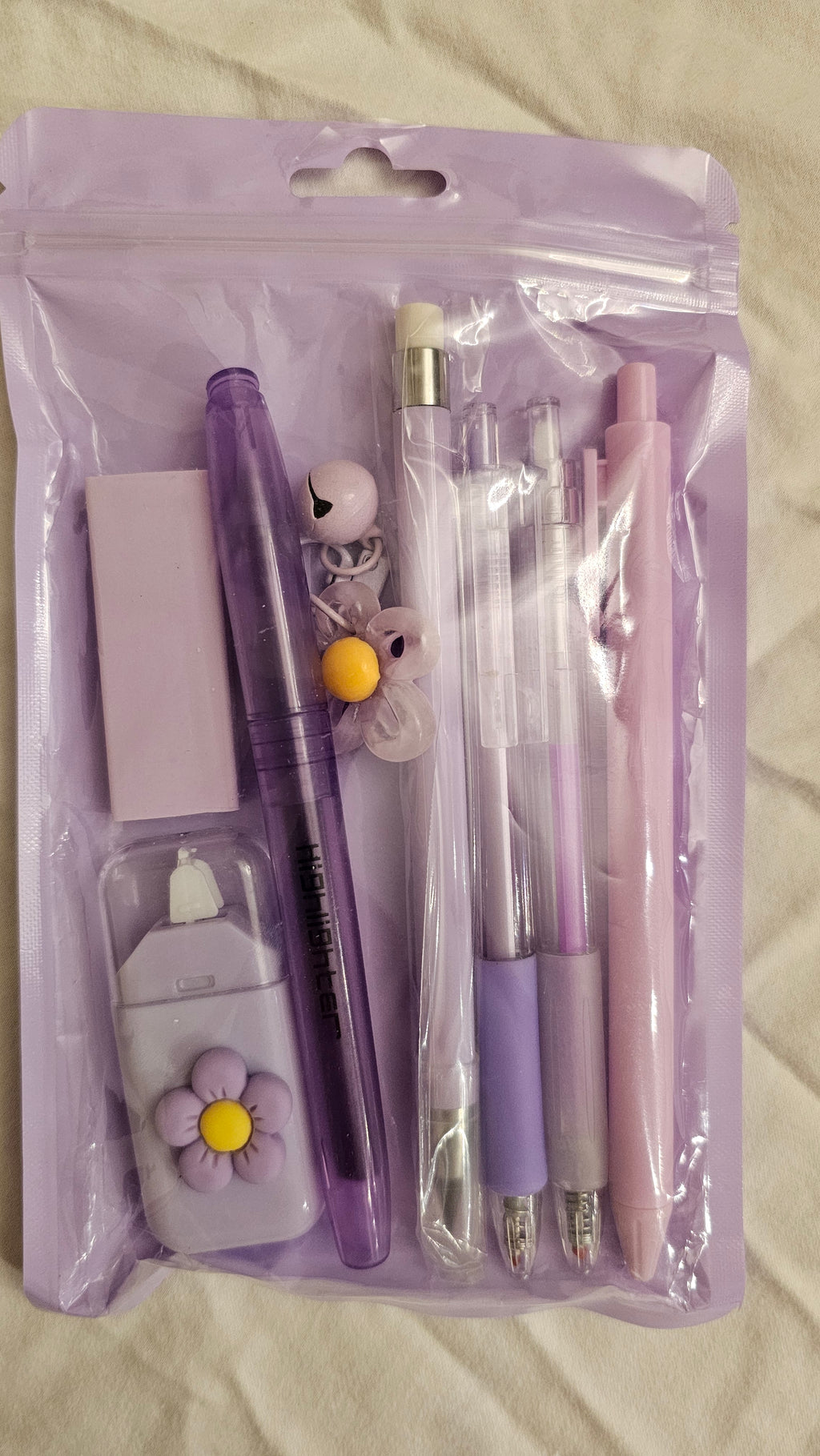 Lavender Daisy Stationery Gift Set – 8 Piece Pastel Writing Kit