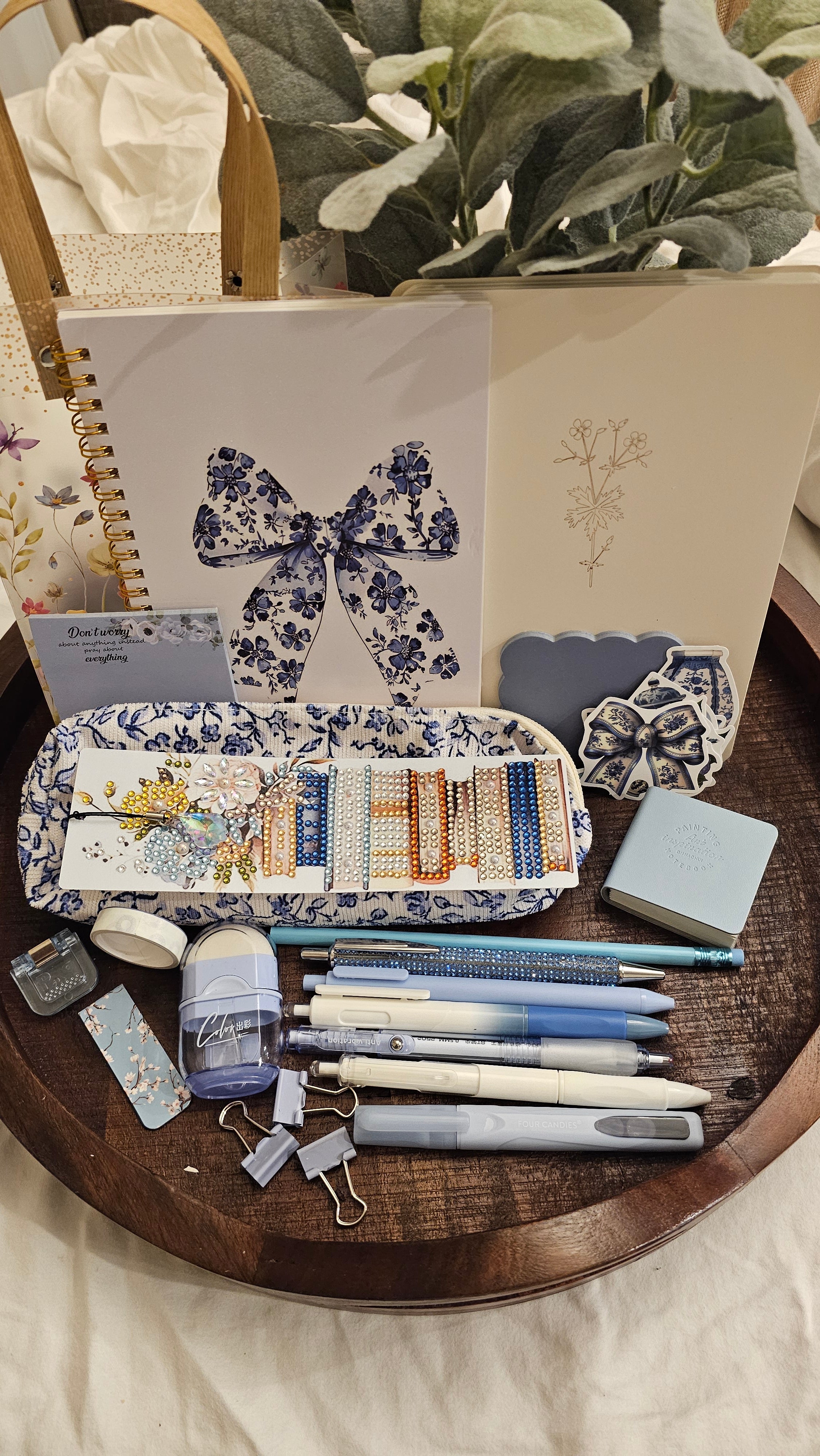 Blue Floral Stationery Gift Box
