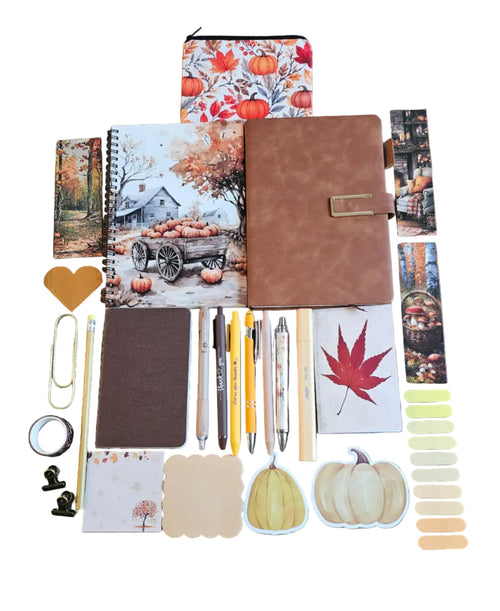 Autumn Pumpkin Cottage Stationery Gift Set
