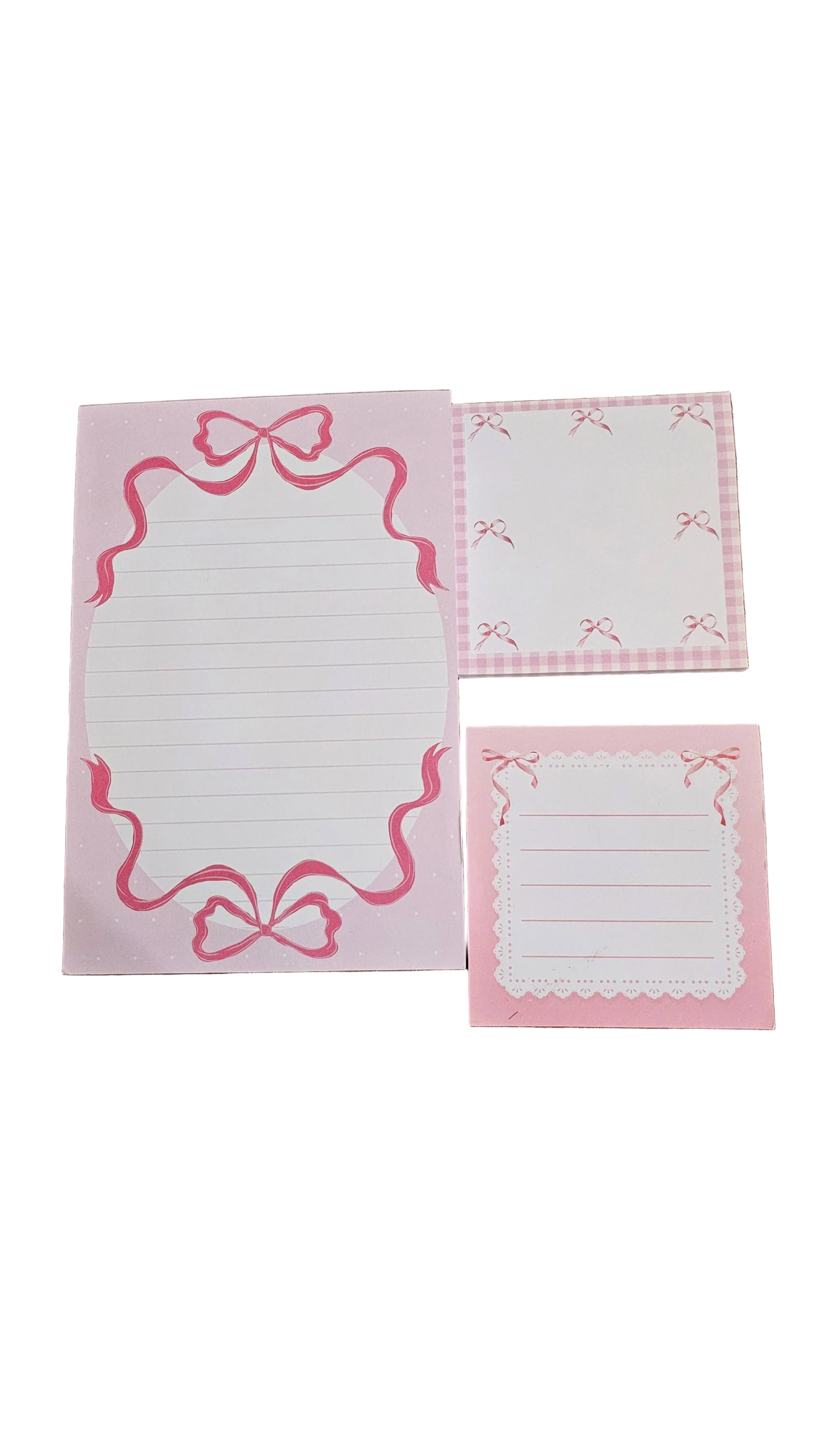 Pink Bow Stationery Gift Set.