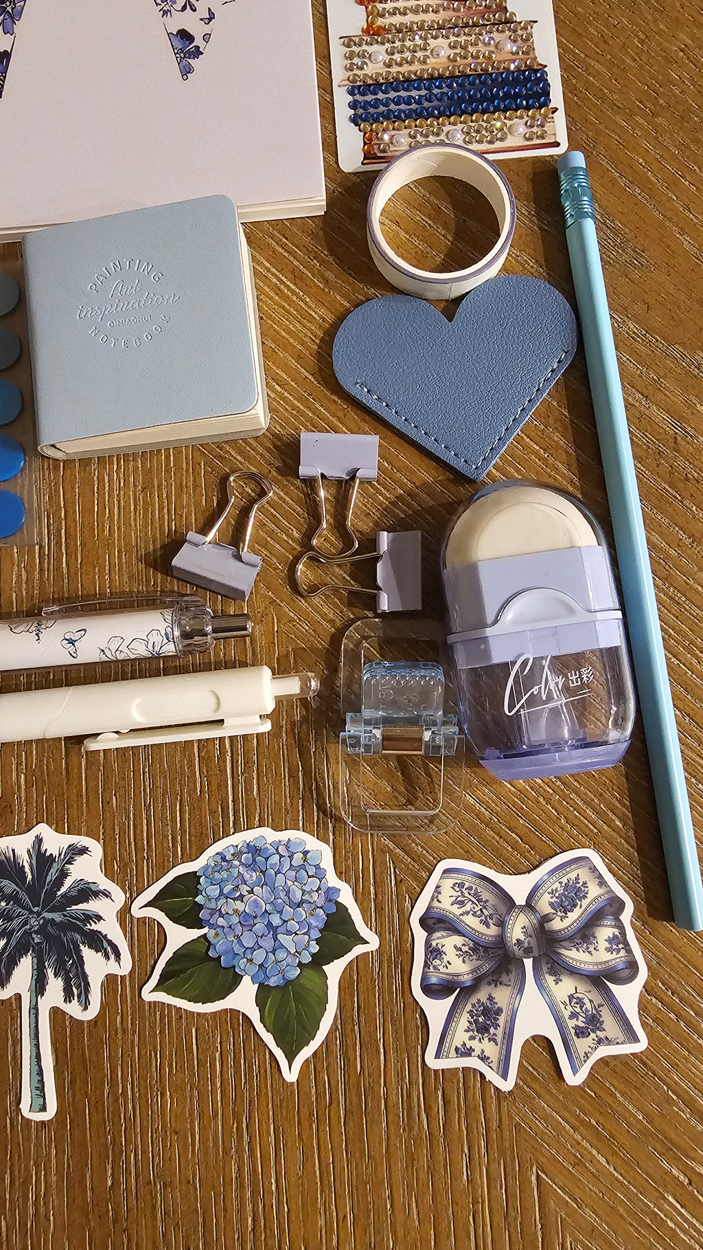 Blue Floral Stationery Gift Set