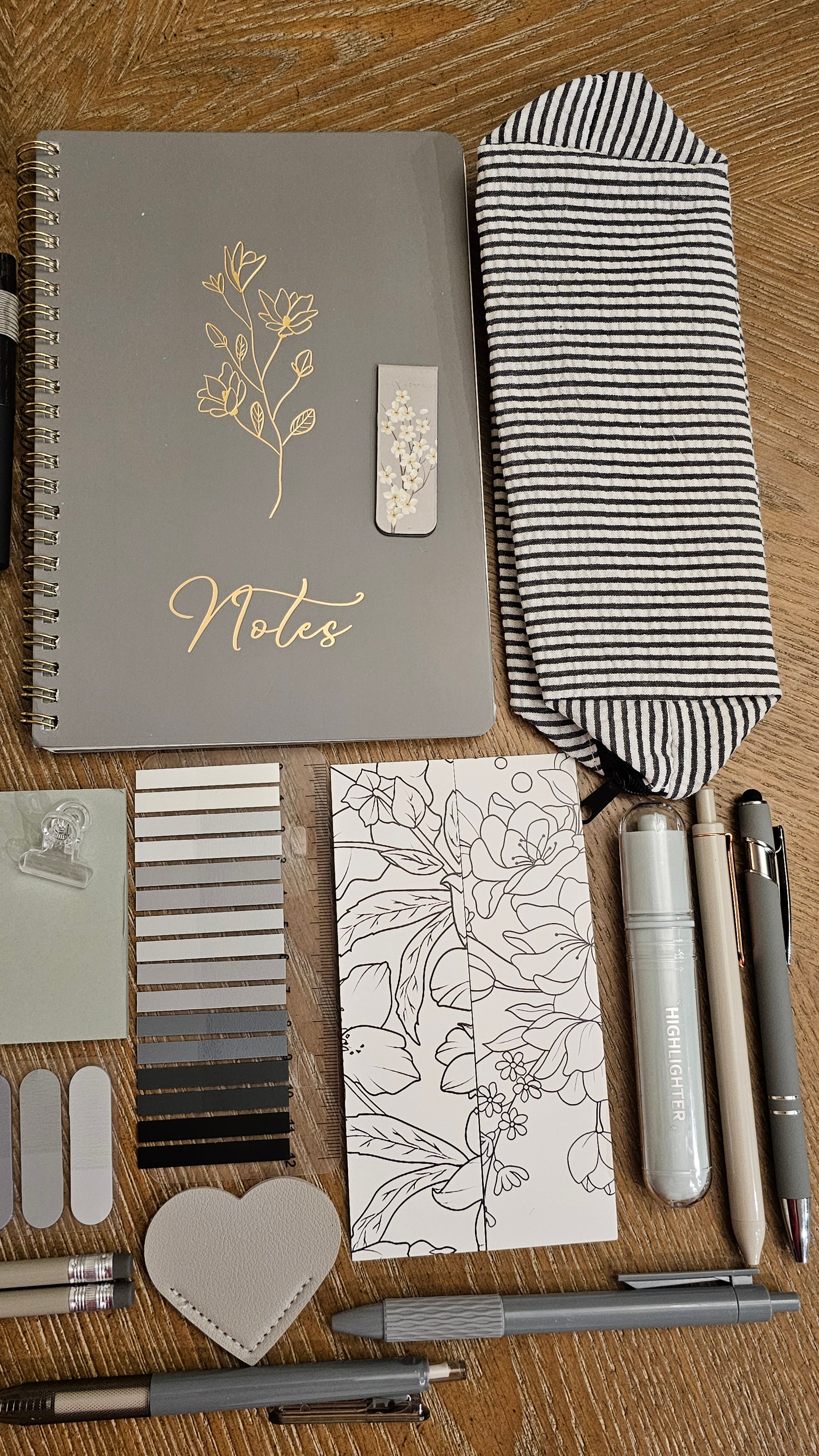 Elegant Gray Stationery Gift Set