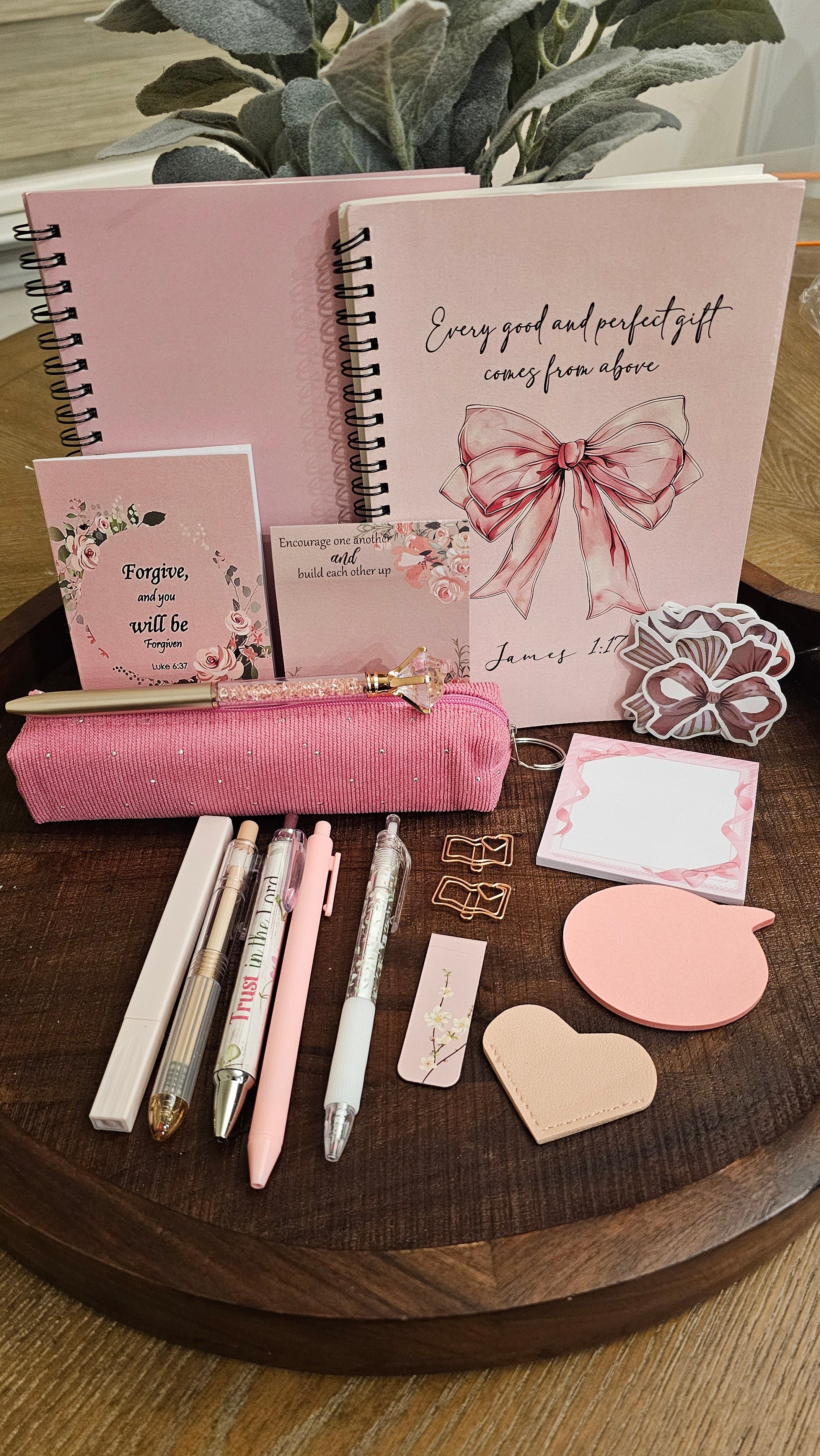 Faith-Inspired Pink Stationery Gift Set