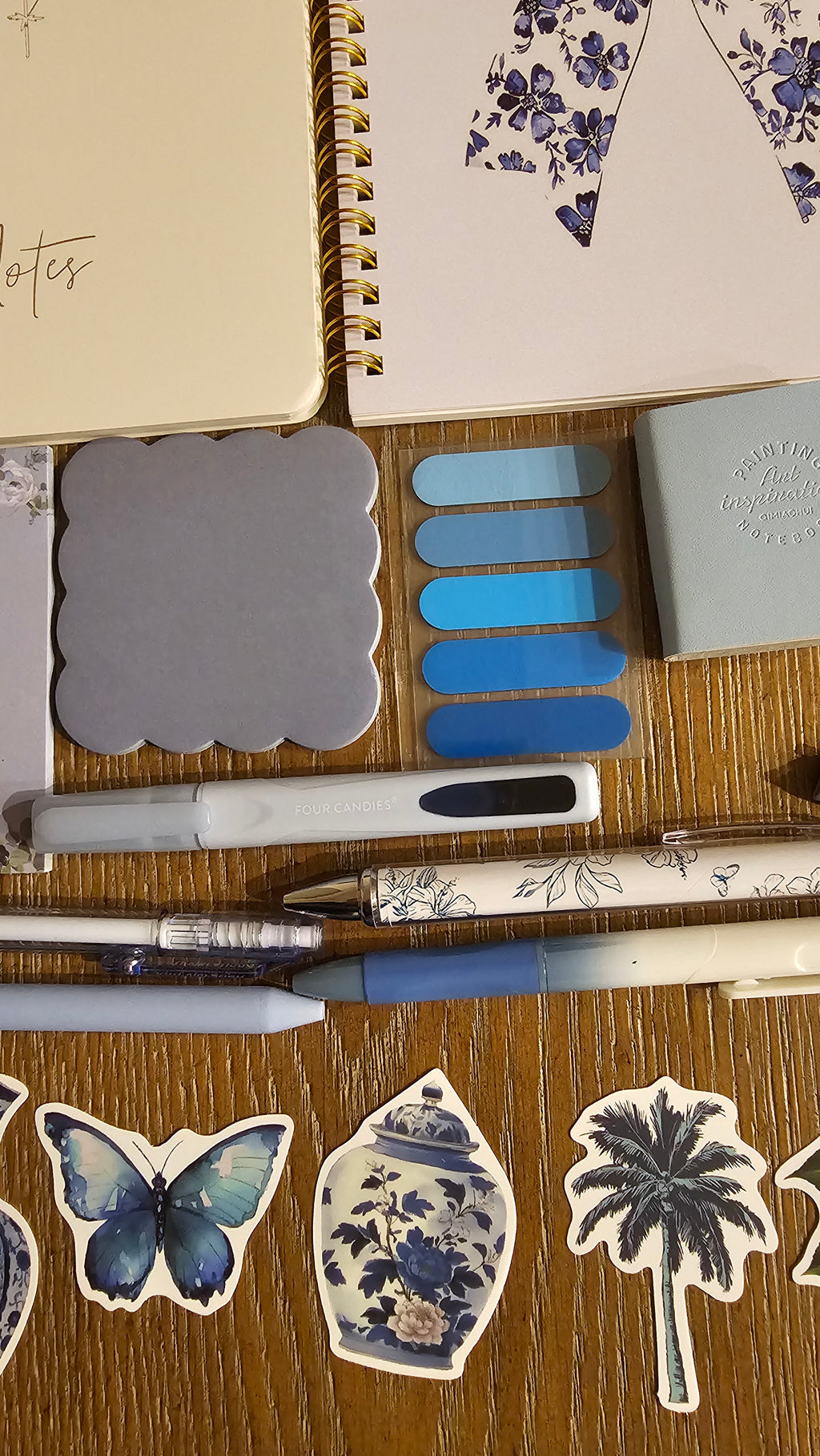 Blue Floral Stationery Gift Set