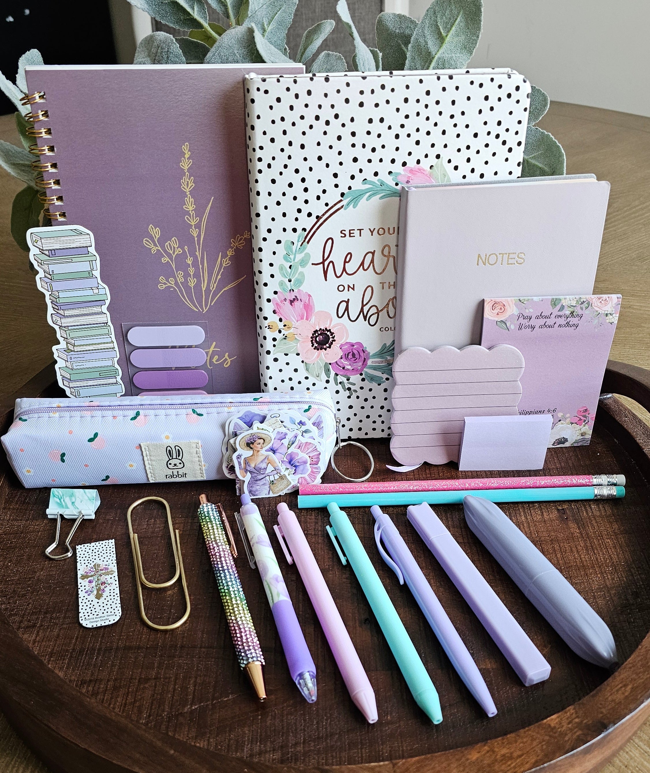💜 Hearts Above Christian Stationery Gift Set