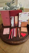 Crimson Bloom Stationery Gift Set
