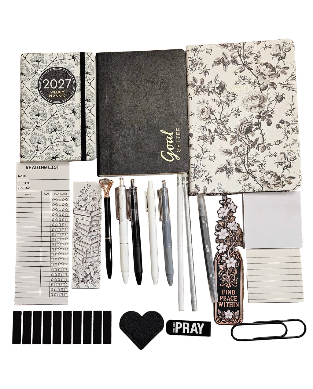 Black & White Elegance Stationery Gift Set