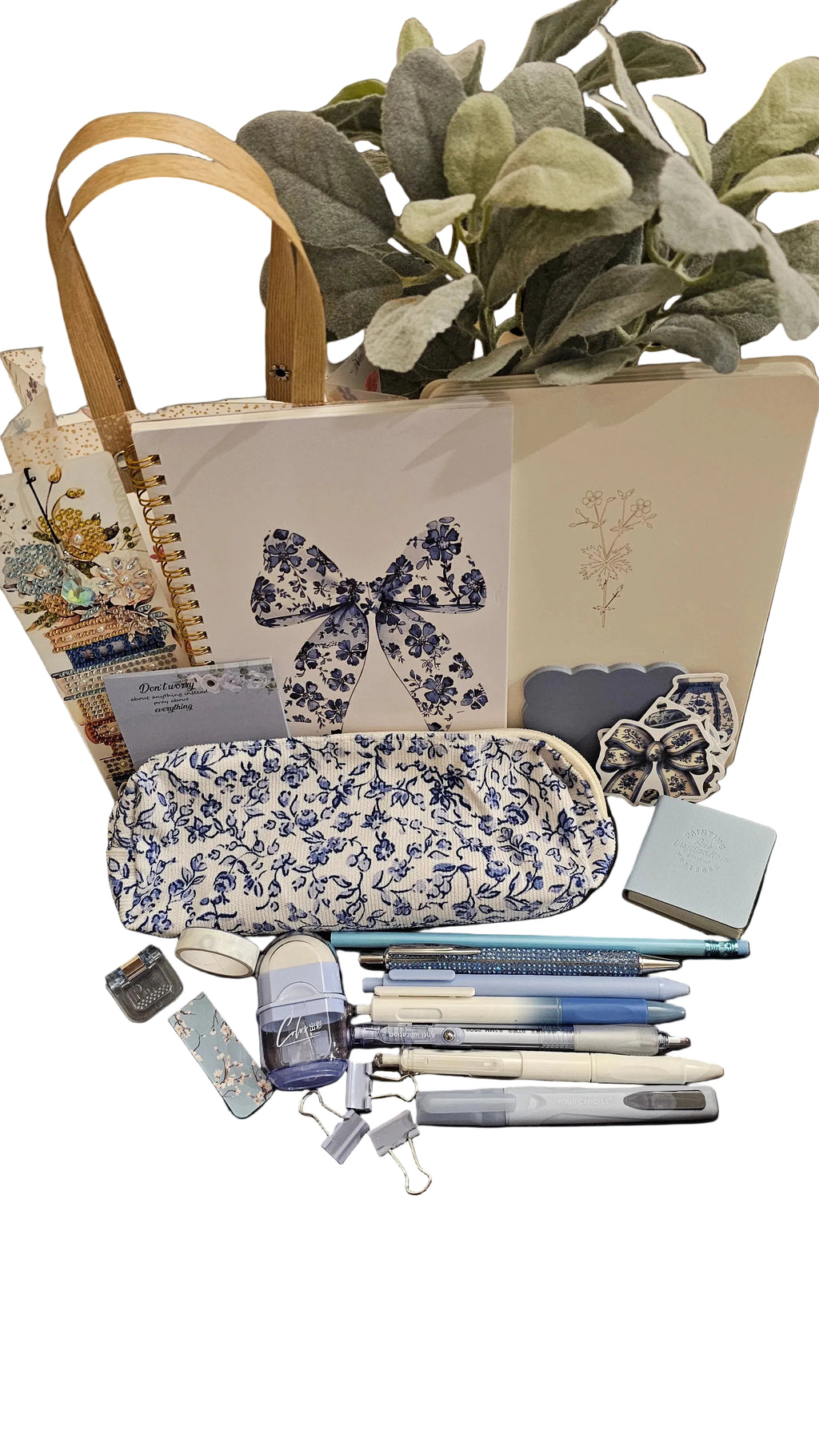 Blue Floral Stationery Gift Box