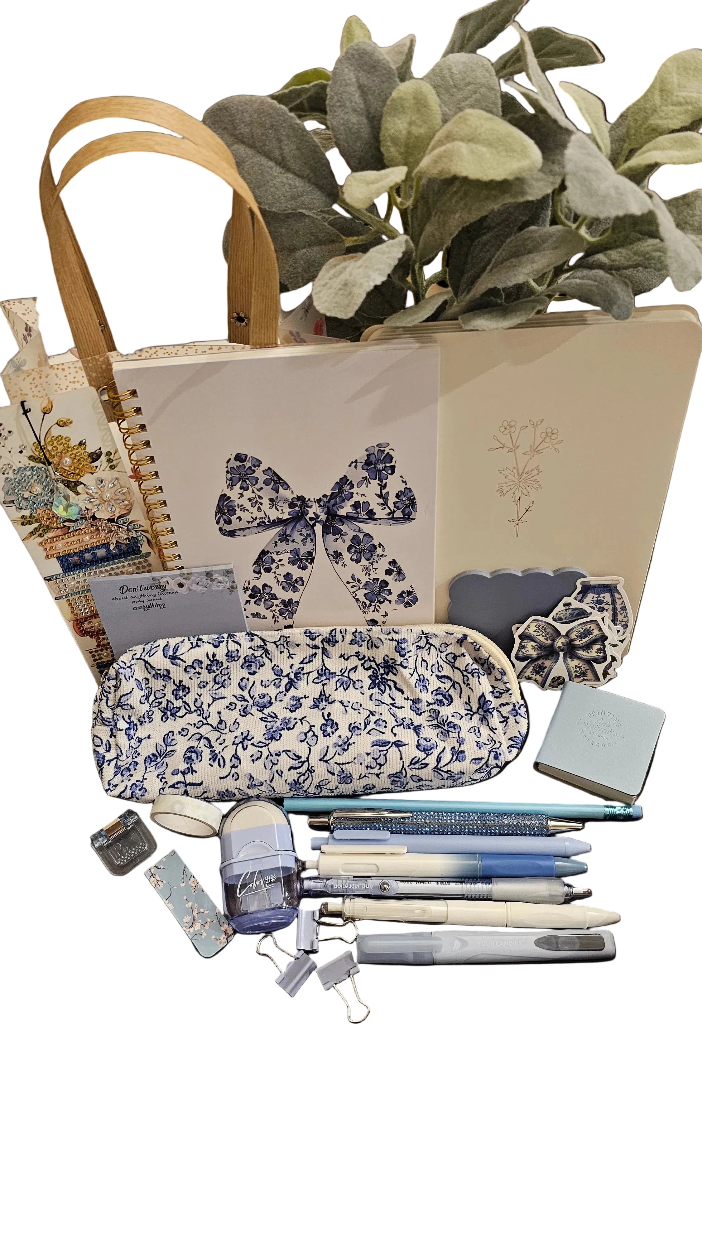 Blue Floral Stationery Gift Box