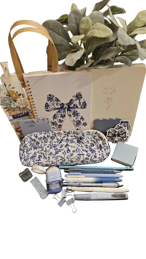 Blue Floral Stationery Gift Box