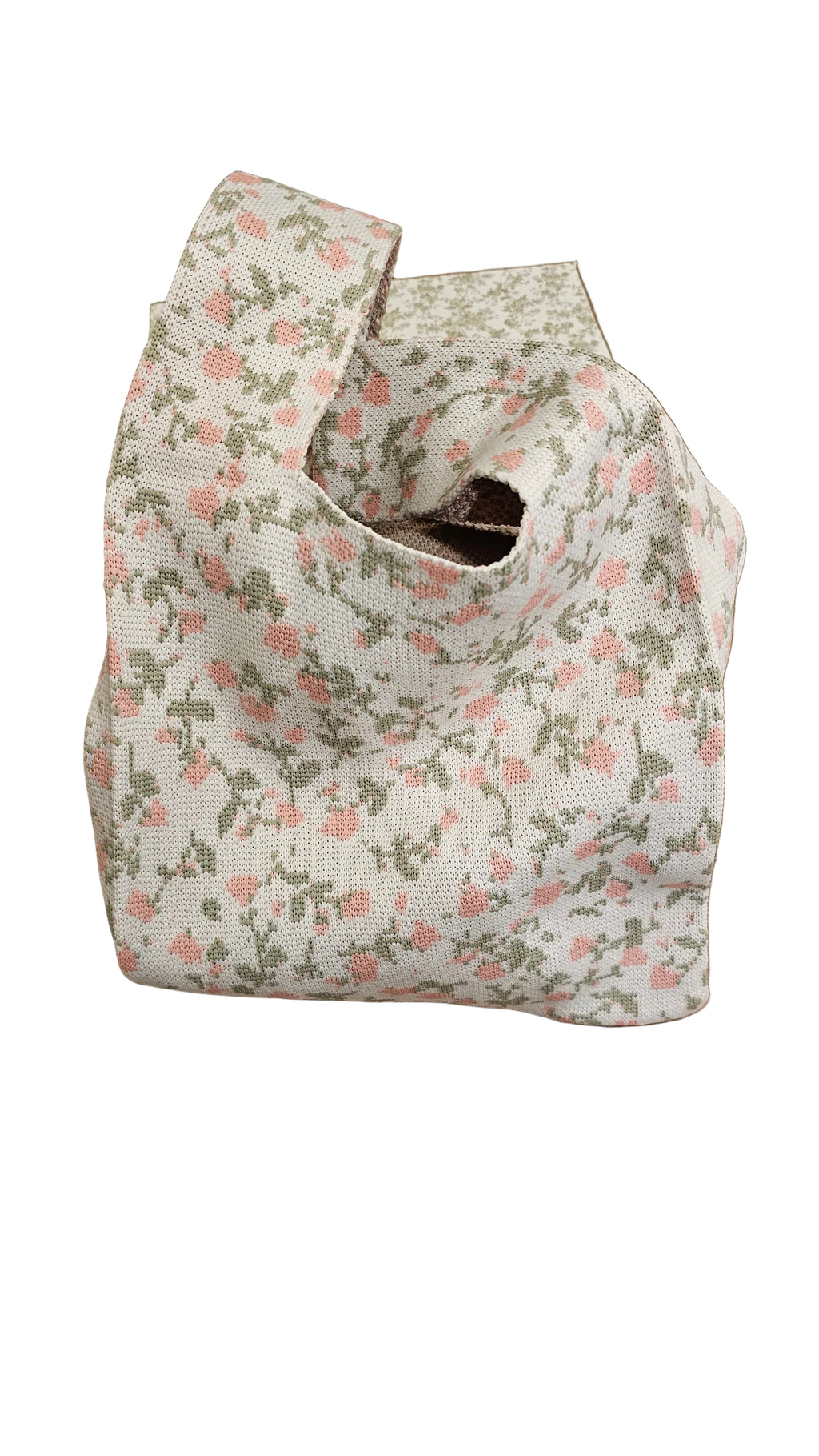 Reusable Knit Mini Tote Bag – Floral Collection
