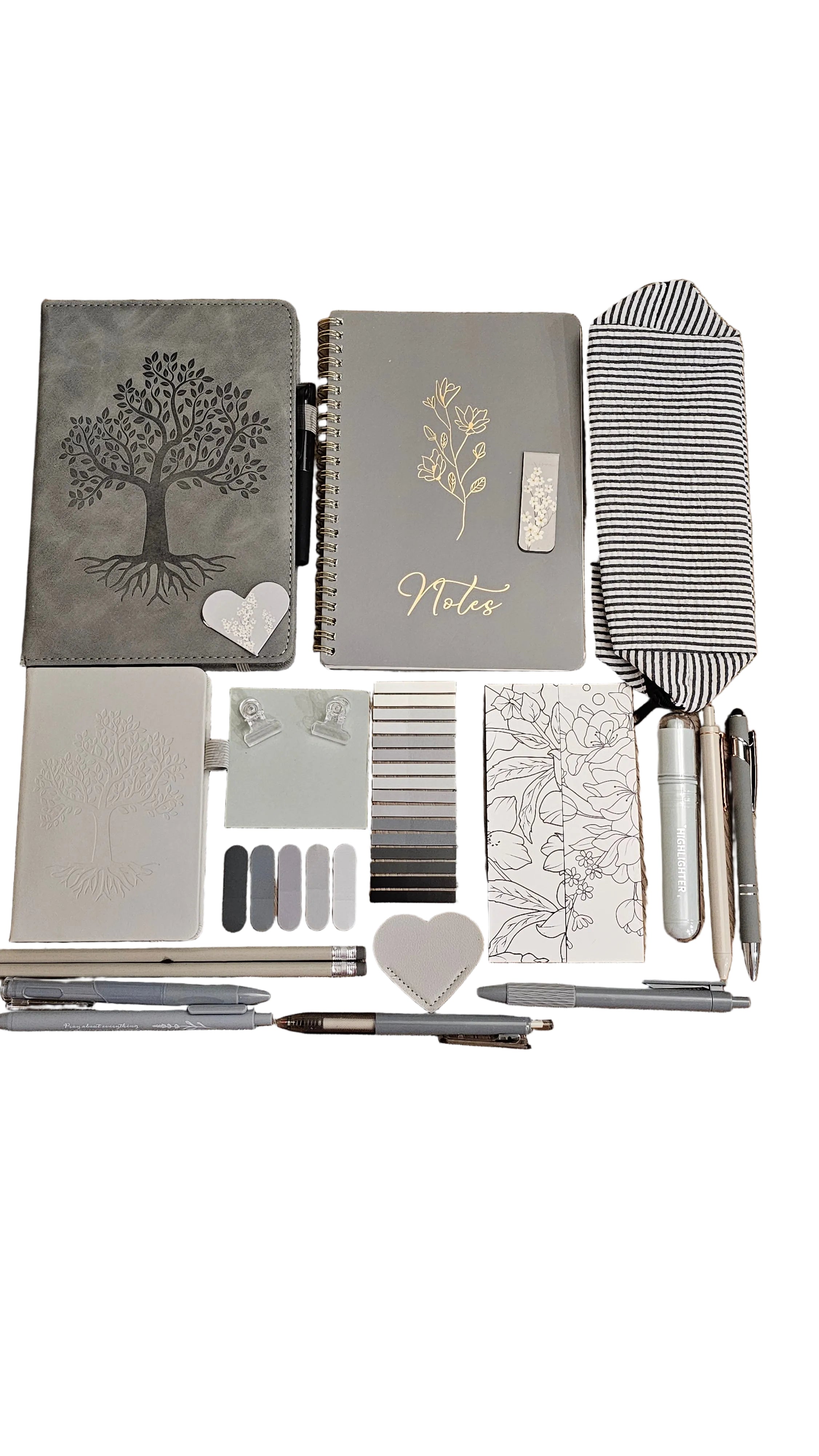 Elegant Gray Stationery Gift Set